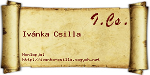 Ivánka Csilla névjegykártya